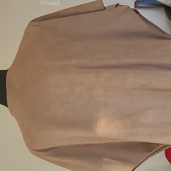 Chico's faux suede jacket with zipper sleeve - Picture 5 of 7